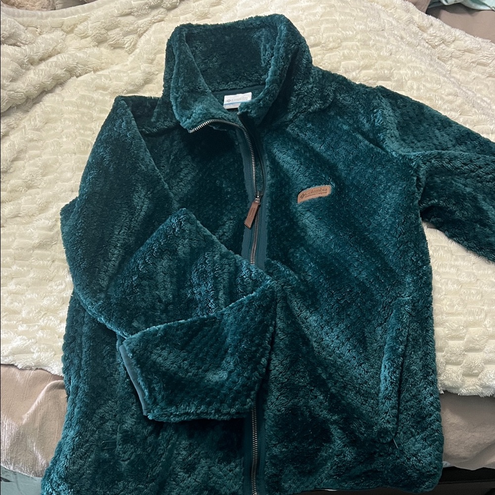 Plush Teal Teddy Jacket